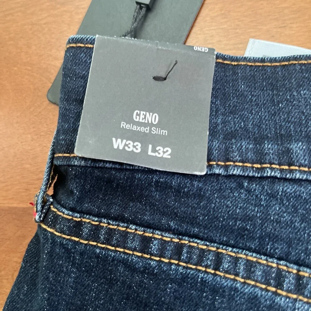 True Religion Geno Relaxed SN Slim Dark Wash 33 33x32